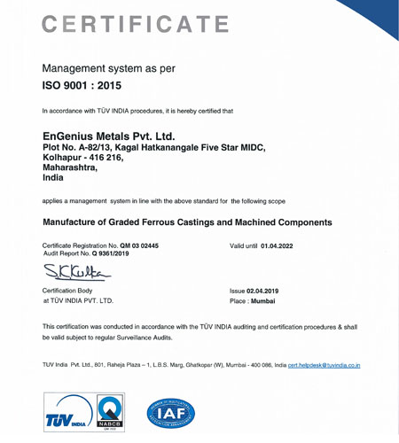 Certificate Tuv Nord